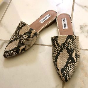 Steve Madden Snake Print Mules